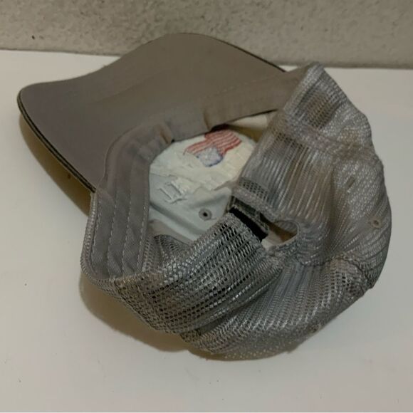 Trump Hair Don't Care Embroidered Distressed Patriotic curved bill Trucker Hat - Picture 5 of 5